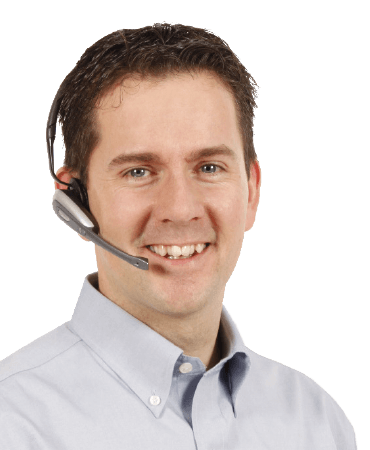 Homme du service à la clientèle